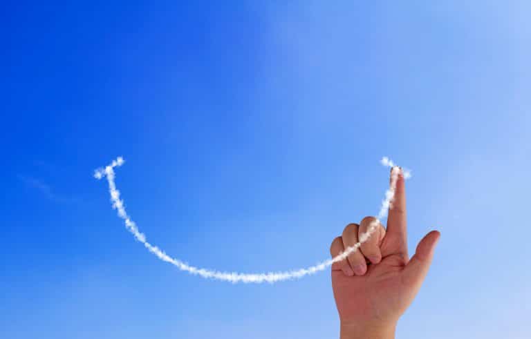 Happiness concept background